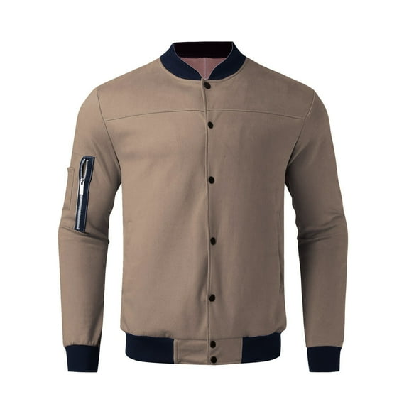 kamemir Light Jackets for Men Mens Lightweight Button Down Shirt Jacket Casual Shacket Cotton Overshirt(Brown,3XL)