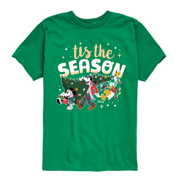 Disney - Mickey and Friends Tis The Season Christmas - Toddler & Youth Short Sleeve Graphic T-Shirt