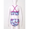 thumbnail image 3 of Sxiwei Kids Girls 3 Pieces Long Sleeve Zipper Rash Guard Swimsuit Tankini Swimwear Set Sunsuits UPF Butterfly 16, 3 of 7