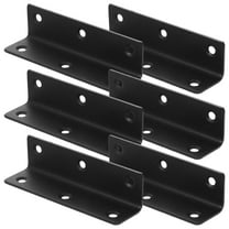 Black Stainless Steel Corner Braces with High Load Capacity for Furniture Use 6 Pieces