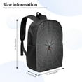 thumbnail image 2 of Uemuo Black Spider On Web Printed Durable 17-inch Student Backpack - Lightweight, Waterproof, Adjustable Straps, Ideal for School, Work, Travel, 2 of 5
