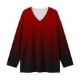thumbnail image 4 of Bixock Plus Size Women Maternity Tops Long Sleeve Shirts V Neck Loose Casual Pregnant Blouse Soft Comfortable Daily Wear Maternity Clothings, 4 of 7