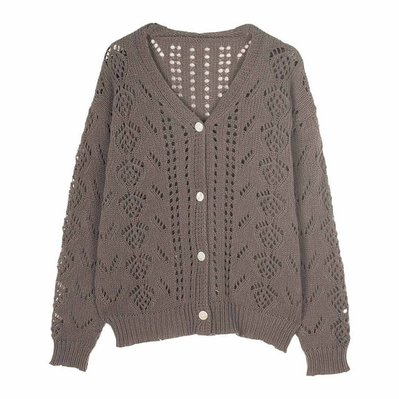 Women's Sweater, Long Sleeve Loose Trendy Top with V-Neck and Decorative Buttons, Casual Style for Daily Wear, Work, and Party, Comfortable and Lightweight, Fall and Winter Fashion