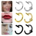 thumbnail image 4 of LEEYNEER Lip Rings Fake Spring Clip On Nose Rings Fake Lip Hoop Rings Piercing Body, 4 of 9