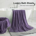 thumbnail image 3 of Smuge 2 Pack Hand Towels (16 x 31 in, Dark Purple) 600 GSM Ultra Soft Microfiber Towel Set Thick Cozy Quick Dry Shower Bathroom Towels for Bathroom Kitchen Spa Hotel Gym, 3 of 6