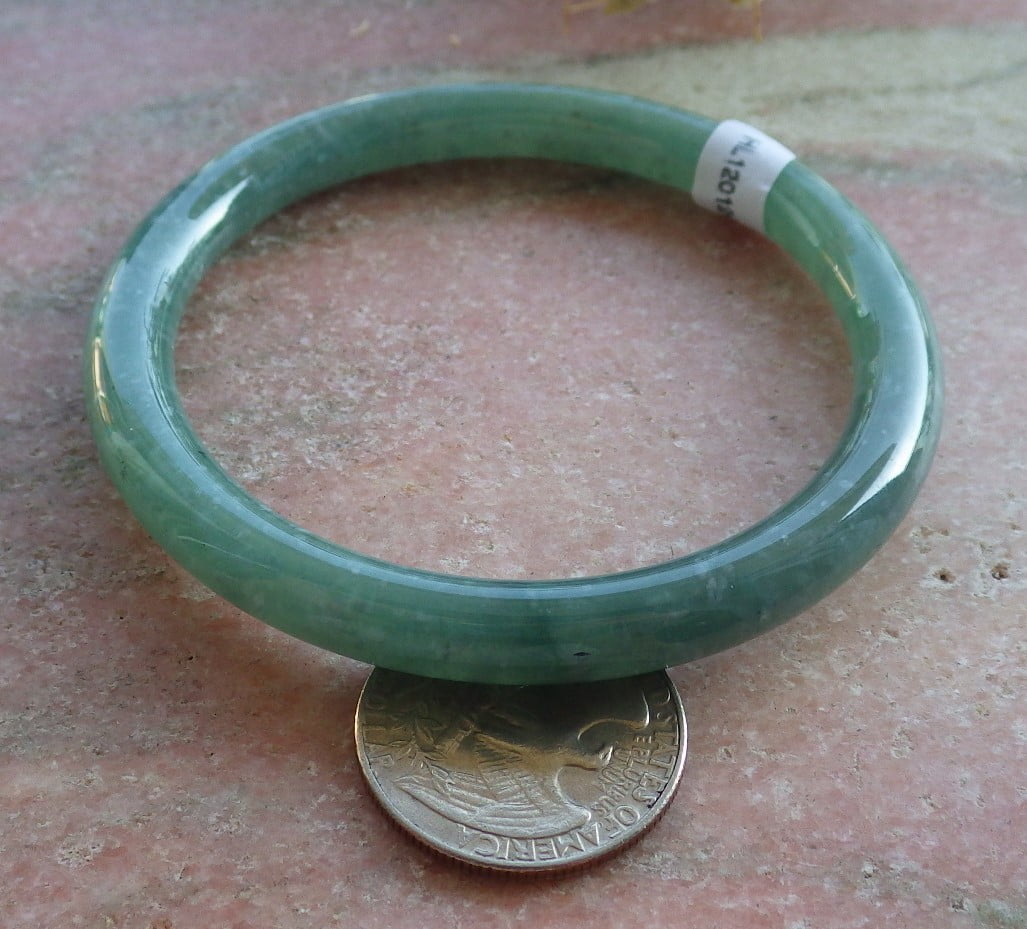 Icy Green Natural A JADE Jadeite Circle Bangle Bracelet 57 mm 683845 TN