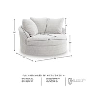 Signature Design by Ashley Snodoodle Gray Oversized Swivel Accent Chair