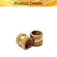 thumbnail image 3 of HUGFEGWE M5x6mm Female Thread Knurled Nuts,100PCS Hx6mm OD Brass Threaded Insert Embedment Nuts Hydraulic Welded Joint Injection Molding Assortment Kit for 3D Printing Injection Molding CJB91-24949, 3 of 8