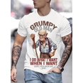 thumbnail image 1 of T-Shirt Mode Imprimé 3D pour Hommes, Polyester Col Rond Décontracté, Tissu Tricoté Coupe Régulière avec Légère Élasticité, avec Humour Grincheux pour Adulte, Hommes, Femmes, Adolescent, Adolescent, 1 of 6