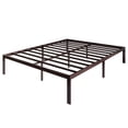 thumbnail image 5 of Castle Place Minimalist Metal Platform Bed King, Brown, 5 of 11