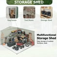 thumbnail image 5 of NETAJE 10x12ft Outdoor Metal Storage Shed with Updated Frame Structure and Lockable Doors,Garden Shed for Backyard, Garden, Patio, Lawn, Black, 5 of 8