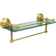 16" Gallery Glass Shelf with Towel Bar (Build to Order)
