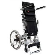 Karman Healthcare 18 inch Foldable Standing- Quick Release Axles- Foldable Backrest. Seat Depth Adjustable- Frame- Silver. Wt Cap 250 lbs