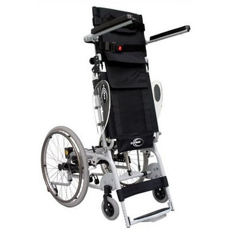 Karman Healthcare 18 inch Foldable Standing- Quick Release Axles- Foldable Backrest. Seat Depth Adjustable- Frame- Silver. Wt Cap 250 lbs