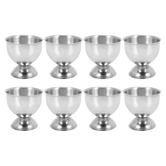 Egg Cup,Egg Tray Stainless Steel Soft Boiled Cups Holder Stand Dishwasher Safe (8 Packs)