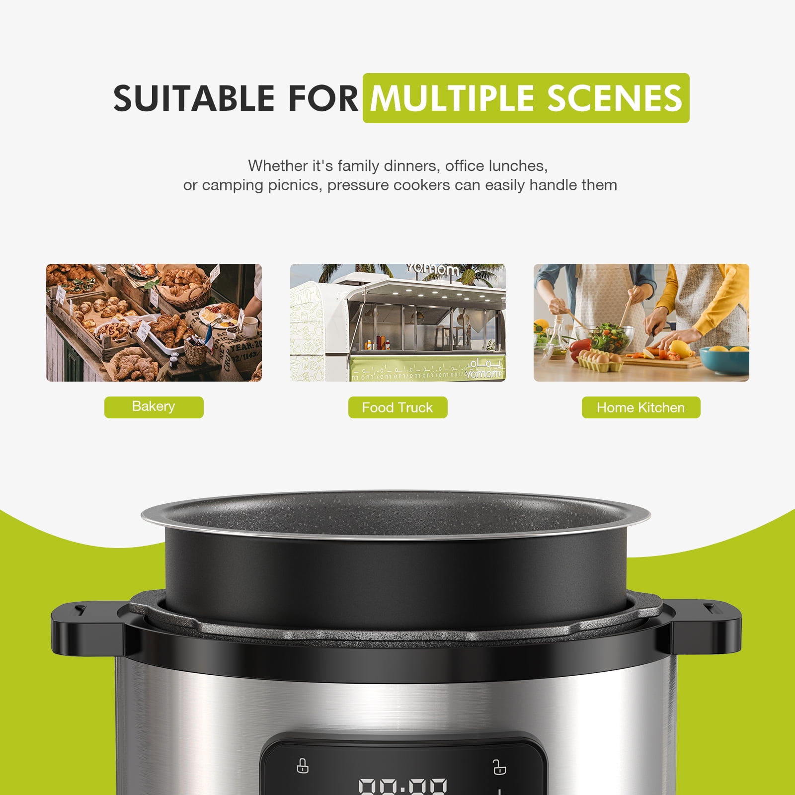 CONCETTA Electric Pressure Cooker, 6 Quart Stainless Steel