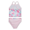 thumbnail image 2 of Wonder Nation Baby Toddler Girl Mermaid Tankini Swimsuit, 2 of 3