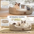 thumbnail image 5 of U By Bedsure Dog Beds for Small Dogs - Round Cat Beds for Indoor Cats, Washable Pet Bed for Puppy and Kitten with Slip-Resistant Bottom, 20 Inches, Camel, 5 of 9