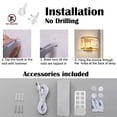 thumbnail image 7 of Kiven Battery Operated Wall Sconces with Remote Control,Rechargeable Wall Sconces Indoor,Set of 2 Dimmable Wall Lamp for Reading, Dark Corner, Bedside, Wall Decor,Crystal Lampshade, 7 of 7