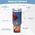 thumbnail image 5 of Pofeuu Sunset Rose Elegance Print 40oz Ice Bully With Handle And Straw Stainless Steel Vacuum Insulated Cup And 2 In 1 Straw Lid, 5 of 8