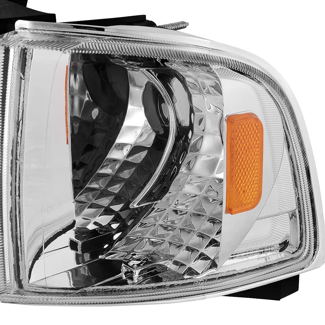RVNI Chrome Housing Headlights Assembly Fit For 1994-2002 Dodge Ram 1500 2500 3500