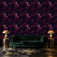thumbnail image 3 of Peel and Stick Wallpaper Butterflies Rose Floral Dark Purple Wall Mural 23.6in x 9.8ft Self Adhesive Removable Wall Paper Renter Friendly Wallpaper for Nursery Bedroom Cabinets, 3 of 8