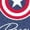 HEATHER NAVY, variant on Marvel - Captain America Portrait Jersey Fitted Short Sleeve Graphic T-Shirt