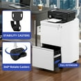 thumbnail image 3 of ModFusion 26" Mobile Metal Filing Cabinet – 2-Drawer Organizer with Lock & 360° Swivel Casters for Legal & Letter Size Documents, 3 of 9