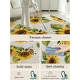 thumbnail image 5 of Summer Sunflower Area Rug for Bedroom 2.7x5 Ft Yellow Flower Leaf Old Newspaper Super Soft fuzzy Throw Rug Non-Slip Fluffy Plush Indoor Floor Carpet for Living Room Nursery Home Decor, 5 of 8