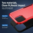 thumbnail image 5 of Heavy Duty Phone Case Designed for Apple iPhone 11 Pro Case with 1Pc Tempered Glass Screen Protector, Shockproof Dropproof Anti-Scratch Phone Case Cover for Apple iPhone 11 Pro,Red, 5 of 7