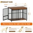 thumbnail image 2 of Cofiyard Dog Crate Furniture, 47" Wooden Dog Kennel Indoor with Sliding Front Door, Multi-Side Openings & Feeding Window Pet Cage House, Brown End Table, L, 2 of 5