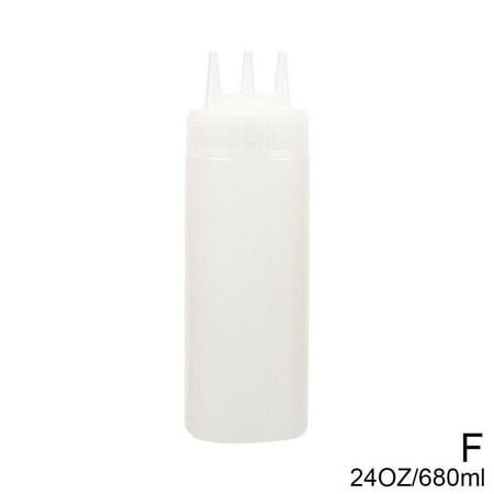 

3 Holes Squeeze Bottle Condiment Dispenser For Sauce Ketchup Red Vinegar .Prof S1O2