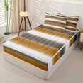 thumbnail image 2 of Homewish Brown Horizontal Stripes Zipper Twin Comforter Sets with Fitted Sheet and 2 Pillowcases,Abstract Modern Zipper Bedding Set,Light Gray Reversible,4pcs, 2 of 8