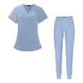 thumbnail image 4 of Enfermera Top Pantalones Uniformes de Enfermería Scrub Set Escote en V Ropa de Trabajo Trabajo de Enfermería S, 4 of 8