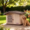 thumbnail image 3 of Casa Para Perro Q Perrón Extra Chica  Con Puerta Impermeable Y Térmica Color Café, 3 of 7