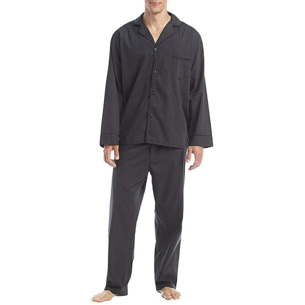 Hanes - Hanes Mens Big & Tall Broadcloth Cotton Blend Pajama Set 41459 ...