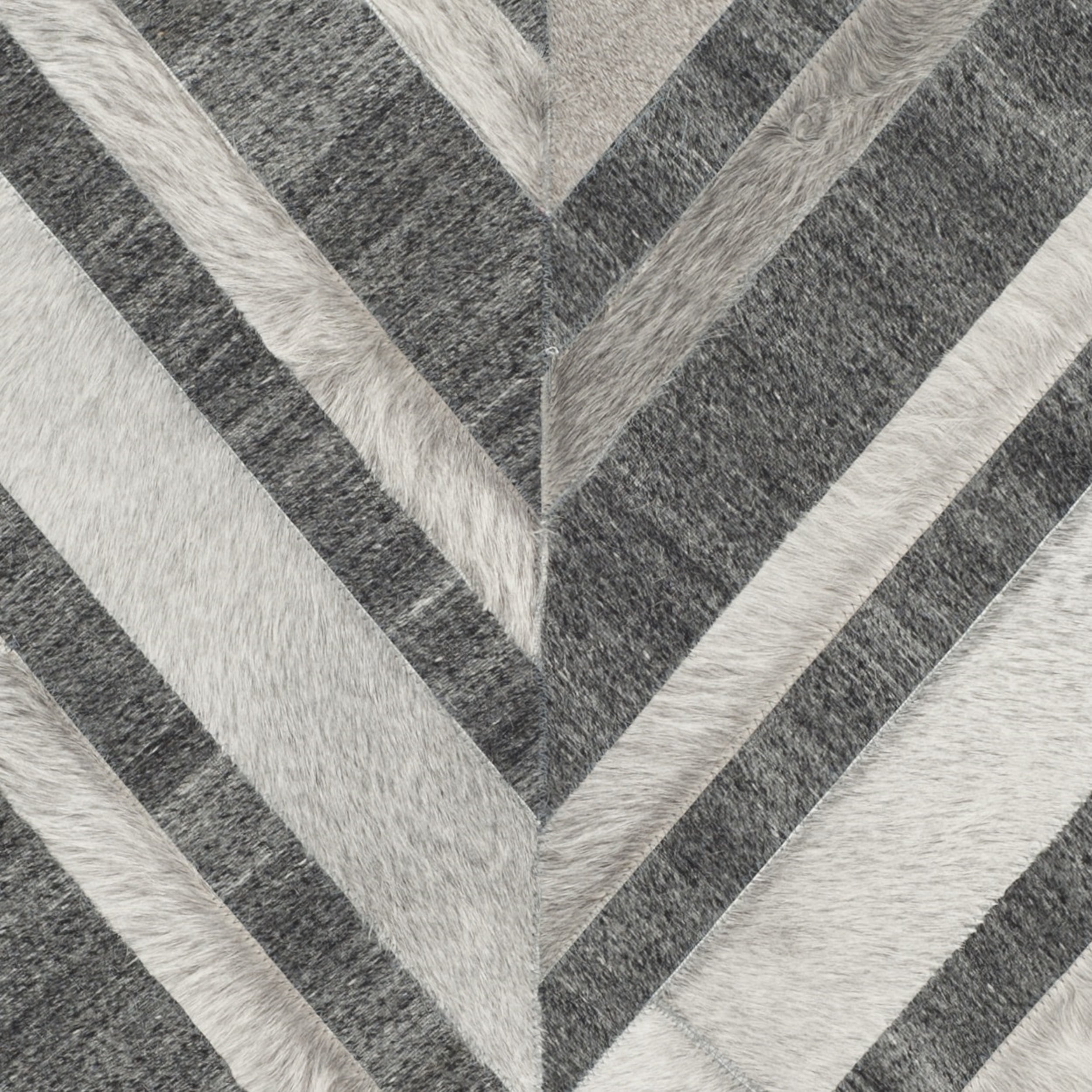 SAFAVIEH Studio Leather Byrne Geometric Area Rug, Ivory/Dark Grey, 3' x 5'