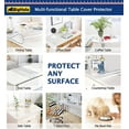 thumbnail image 5 of Clear Desk Protective Blotter Mat Table Protector Liner Plastic Tablecloth Cover Wood Furniture Dining Room Protection Pad Easy Clean PVC Wipeable Waterproof Oil Resistance Vinyl Cloths 42 X 84 Inch, 5 of 5