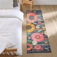 thumbnail image 3 of Yayeee Runner Rug for Bedroom 2'x6' Machine Washable Hallway Non Slip Mat, Large Colorful Flowers, 3 of 8
