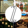 thumbnail image 5 of 6 Pack 10 inch Extra Large S Hooks Black Heavy Duty Long S Hooks for Hanging Plant Extension Hooks for Kitchenware,Utensils,Pergola,Closet,Flower Basket,Garden,Patio,Indoor Outdoor Uses, 5 of 5