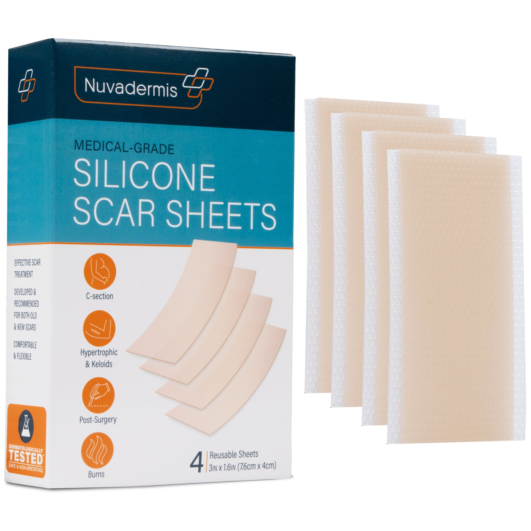 Nuvadermis - Medical-Grade Water-Resistant Silicone Scar Nuvadermis - Medical-Grade Water-Resistant Silicone Scar