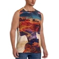thumbnail image 2 of Fotbe Cultural Silhouette Journey Men's Camiseta sin Mangas Estampada para Hombres, Playera Casual para Gimnasio, Entrenamiento, Playa-Medium, 2 of 7