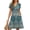 F-Floral Green, variant on UVN Dresses for Women Deep V Neck Short Sleeve Summer Sundress Midi Party dress with Pocket