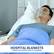 Linteum Textile Hospital Thermal Blanket 66x90 in,100% Cotton 2.5 lb (Blue,Twin) 1 Pack