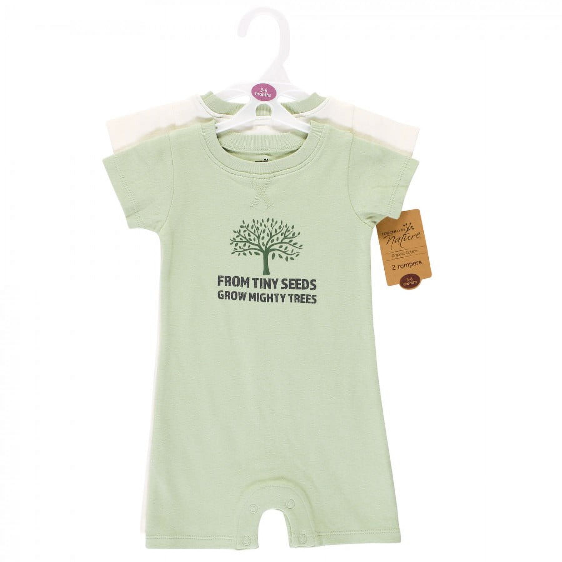 Touched by Nature Unisex Baby Organic Cotton Rompers, Bee Different, 6-9 Months