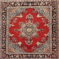 thumbnail image 1 of Ahgly Company Machine Washable Indoor Square Traditional Tomato Red Area Rugs, 7' Square, 1 of 7