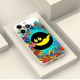 thumbnail image 4 of Exprese su personalidad con una funda de teléfono plateada mate con gráficos extravagantes y coloridos para iPhone Pro, 4 of 4
