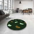 thumbnail image 4 of Ahgly Company Machine Washable Indoor Square Transitional Night Black Area Rugs, 6' Square, 4 of 7