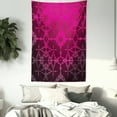 thumbnail image 4 of Magenta Decor Tapestry, Victorian Stylized Classical Bound Ornamental Mosaic Patterns Nostalgic Design, Wall Hanging for Bedroom Living Room Dorm Decor, 40W X 60L Inches, Rosewood, by Ambesonne, 4 of 5