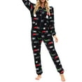thumbnail image 4 of Txlixc Pijama de franela para mujeres, pijama de manga larga suave y cálido con cremallera Txlixc  moda, 4 of 9